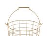 3 Tier Metal Wire Basket Stand Gold AYAPAL_841355
