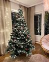 Künstlicher Weihnachtsbaum mit LED Beleuchtung Schnee bestreut 210 cm grün PALOMAR_842683