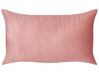 Set of 2 Velvet Cushions Striped Pattern 35 x 60 cm Pink CRODYLINE_914044