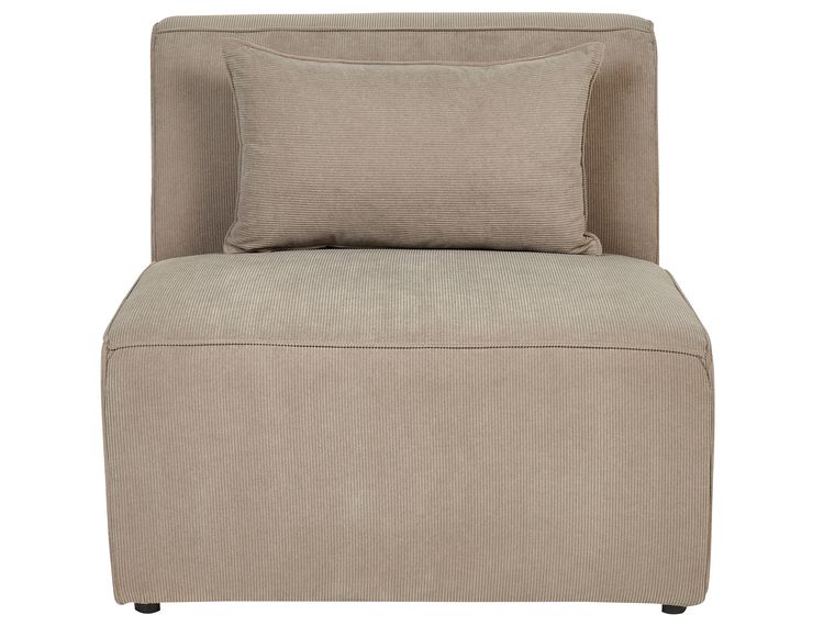 4 Seater Modular Jumbo Cord Sofa Taupe LEMVIG Beliani.nl