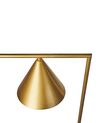 Stehlampe Metall gold 155 cm Kegelform Marmorfuß MOCAL_867037