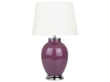 Ceramic Table Lamp Purple BRENTA