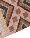 Alfombra de lana marrón/verde/naranja/rosa 140 x 200 cm YOMRA_836399