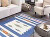 Bavlněný kelimový koberec 140 x 200 cm vícebarevný VARSER_869479
