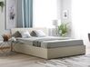 Łóżko z pojemnikiem tapicerowane 160 x 200 cm beżowe ORBEY_728137