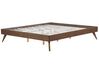 Bed hout donkerbruin 180 x 200 cm BERRIC_873737