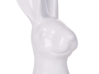 Figura decorativa com forma de coelho cerâmico branco 26 cm GUERANDE_798648