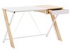 Schreibtisch heller Holzfarbton / weiss 120 x 60 cm HAMDEN_772827
