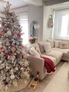 Künstlicher Weihnachtsbaum mit LED Beleuchtung schneebedeckt 180 cm weiß TATLOW_818825