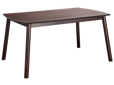 Mesa de jantar 150 x 90 cm madeira escura ELBA