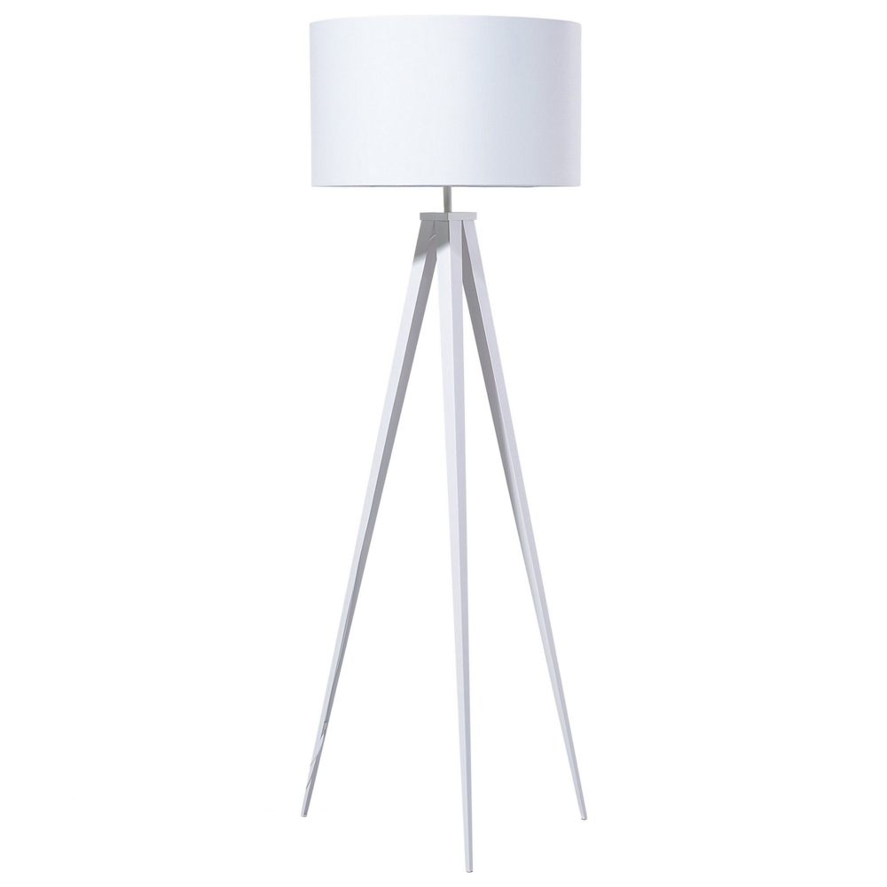 Lampa podłogowa metalowa biała STILETTO