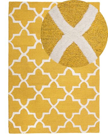 Wool Area Rug 160 x 230 cm Yellow SILVEN