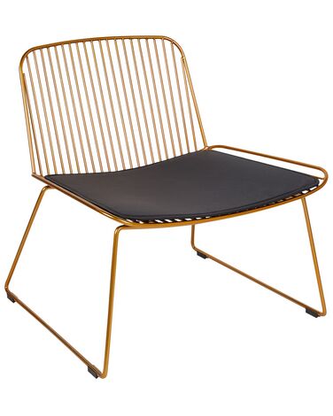 Cadeira em metal dourado SNORUM