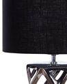 Ceramic Table Lamp Silver with Black SELJA_825687