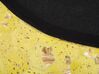 Dywan patchwork okrągły skórzany ⌀ 140 cm żółty ZEYTIN_742911