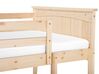 Hochbett Holz mit Bettkasten hellbraun 90 x 200 cm ALBON _883459