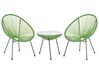 2 fauteuils spaghetti vert et table pour intérieur et extérieur ACAPULCO II_795255