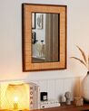 Espelho de parede com moldura castanha clara 54 x 74 cm IGUALA_796901