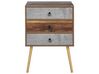 3 Drawer Sideboard Dark Wood with Grey BATLEY_790407