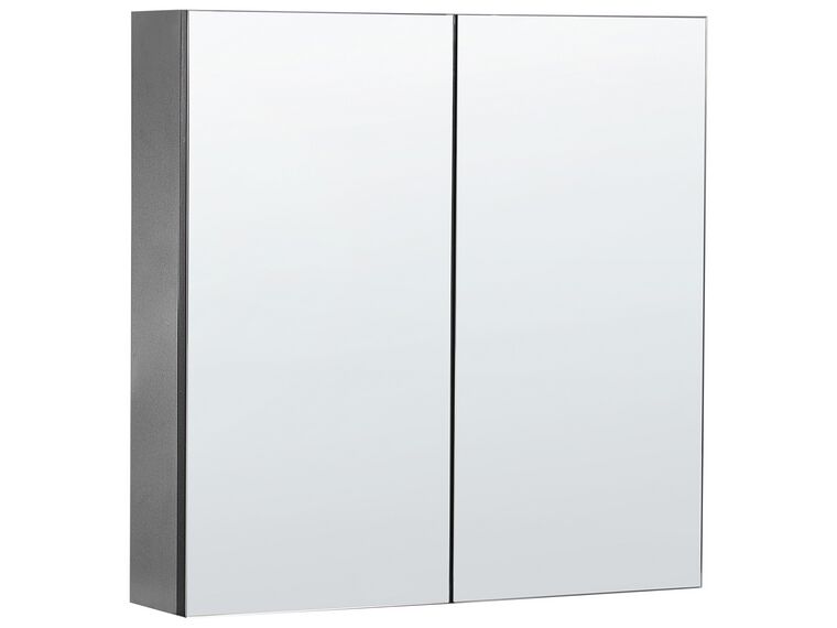 Szafka łazienkowa wisząca z lustrem 60 x 60 cm czarna NAVARRA_905853