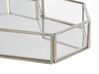 Bandeja de vidrio/metal transparente/plateado 20 cm PONTIVY_788861