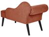 Left Hand Fabric Chaise Lounge Red BIARRITZ_898078