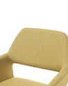Conjunto de 2 sillas de comedor de poliéster amarillo/madera clara CHICAGO_693744