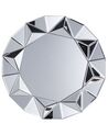 Nástěnné stříbrné zrcadlo ø70 cm HABAY_707038