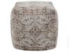 Cotton Pouffe Taupe MEERUT_711474