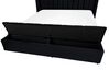 Velvet EU Super King Size Bed with Storage Bench Black NOYERS_834584