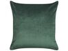 Set of 2 Velvet Cushions Leaf Print 45 x 45 cm Green SUNFLOWER_830012