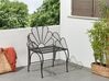 Metal Garden Accent Chair Black LIGURIA _856157