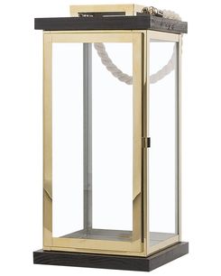 Lyhty lasi messinki/tumma puu 41 cm BORNEO Lyhty lasi messinki/tumma puu 41 cm BORNEO