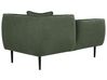 Right Hand Boucle Chaise Lounge Dark Green CHEVANNES_858669