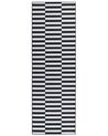 Teppich schwarz / weiß 80 x 240 cm Streifenmuster Kurzflor PACODE_831680