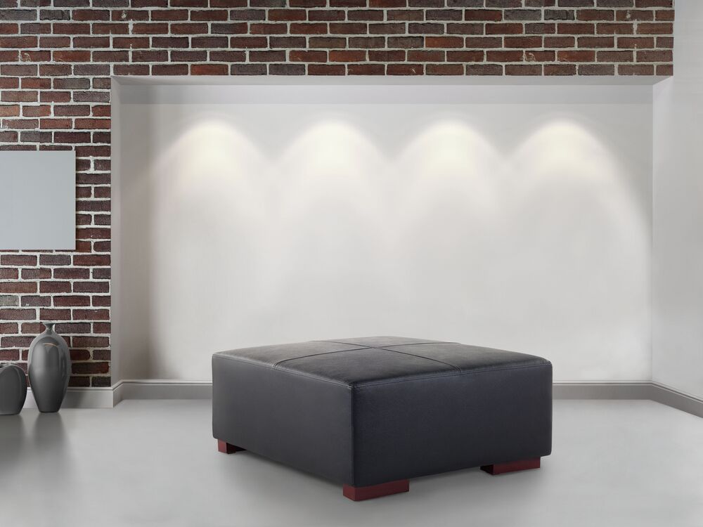 Ottomane Leder schwarz LUNGO | Beliani.de