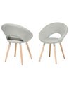 Set of 2 Fabric Dining Chairs Light Grey ROSLYN_774104