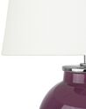 Lámpara de mesa de cerámica violeta/blanco BRENTA_690570