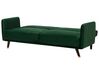 Velvet Fabric Sofa Bed Green SENJA_707282