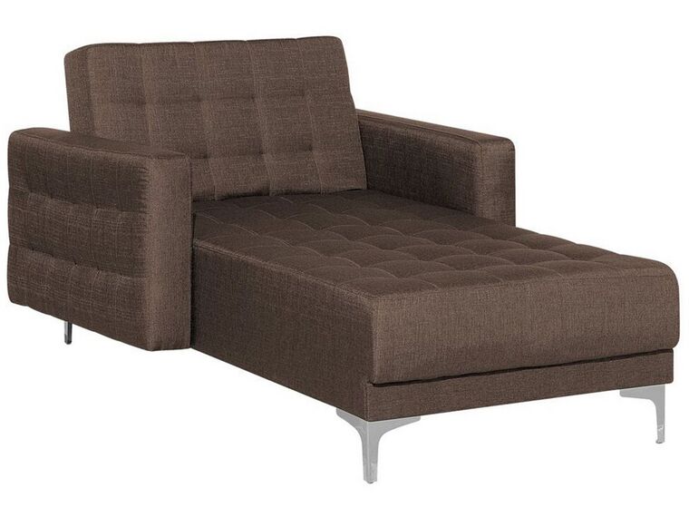 Fabric Chaise Lounge Brown ABERDEEN_736644