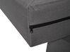 Cama continental de poliéster gris oscuro/plateado 180 x 200 cm PRESIDENT_690851