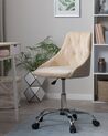 Sametová kancelářská židle béžová PARRISH_732457