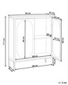 Steel Display Cabinet White SARRE_850351