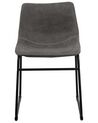 Set of 2 Fabric Dining Chairs Grey BATAVIA_725085