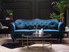 3-istuttava sohva samettinen sininen SKIEN_743161