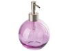 Conjunto de 4 accesorios de baño de vidrio violeta/plateado ROANA_825245