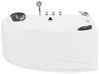 Whirlpool Corner Bath with LED 1970 x 1400 mm White BARACOA_821057