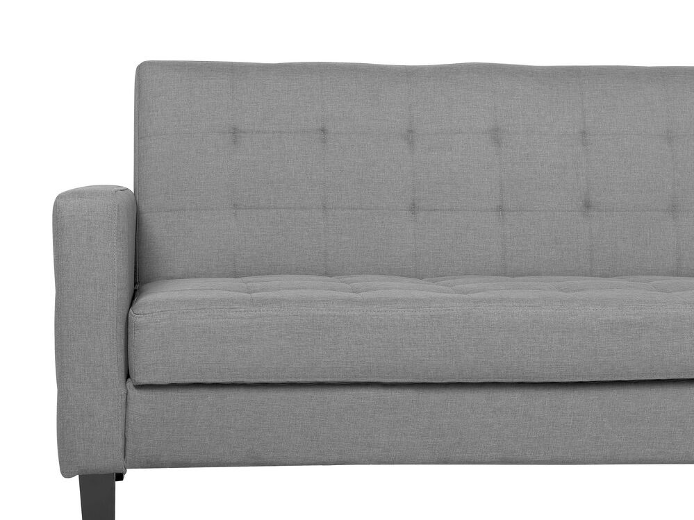 Fabric Sofa Bed Light Grey VEHKOO Beliani.co.uk