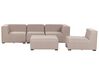 Set divano modulare 4 posti beige e nero AREZZO_848095