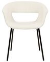 Set of 2 Boucle Dining Chairs Off-White ELMA_887298